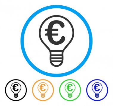 Euro ampul yuvarlak simge