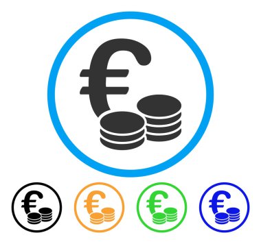 Euro yuvarlak simge paralar