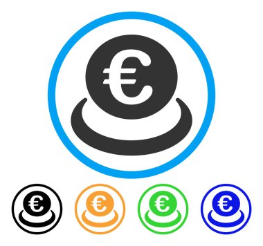 Euro mevduat yuvarlak simge