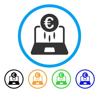 Euro mali başlangıç yuvarlak simge