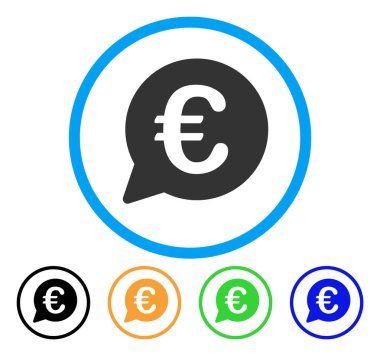 Euro ileti balonu simgesini yuvarlak