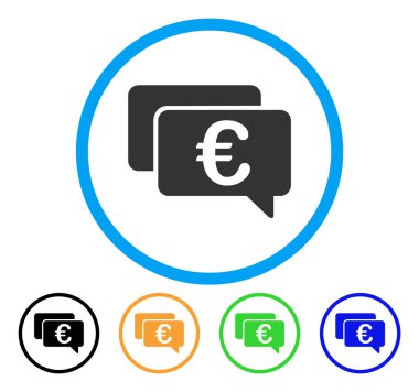 Euro iletileri yuvarlak simge