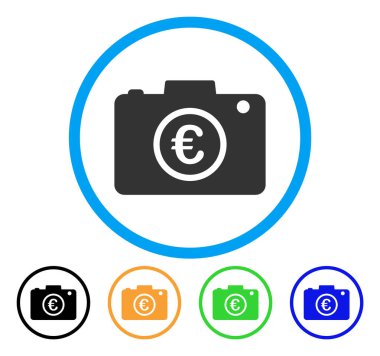 Euro fotoğraf yuvarlak simge