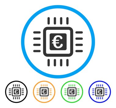 Euro işlemci yuvarlak simge