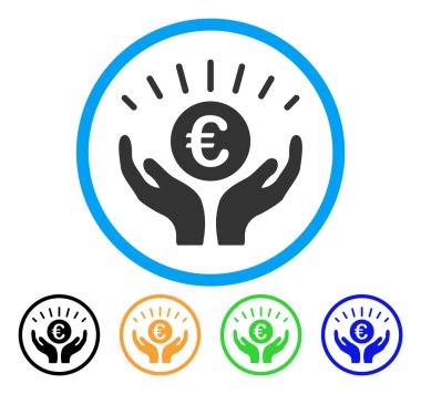 Euro refah yuvarlak simge