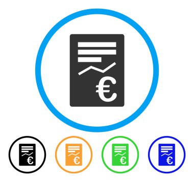 Euro rapor yuvarlak simgesi