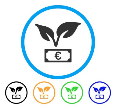 Euro başlangıç Filiz yuvarlak simge