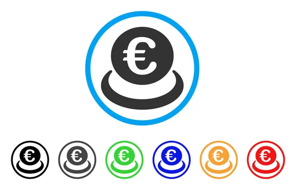 Euro dépôt Icône arrondie — Image vectorielle