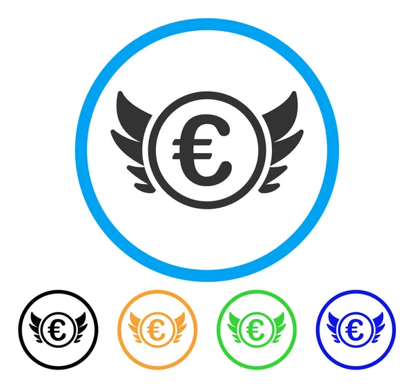 Euro yatırım simgesi yuvarlak