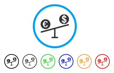 Döviz piyasasında yuvarlak simge salıncaklar