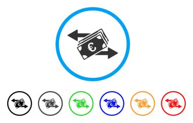 Euro banknot yuvarlak simge aktarır