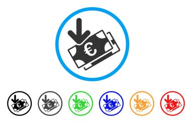 Euro gelir banknotlar yuvarlak simge