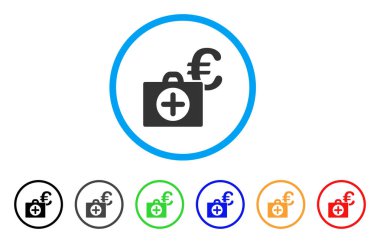 Euro tıbbi ödeme yuvarlak simge