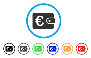 Euro çanta yuvarlak simge