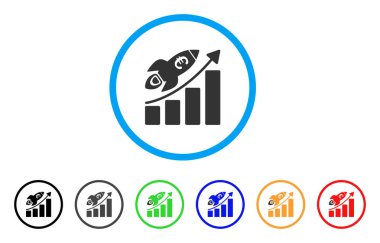 Euro başarı iş başlangıç yuvarlak simgesi