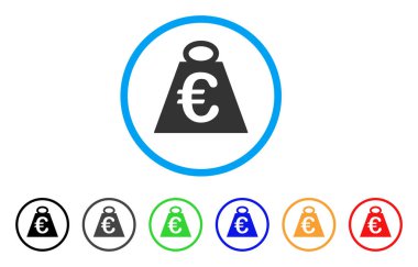 Euro ağırlık standart yuvarlak simge