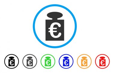 Euro ağırlık yuvarlak simge