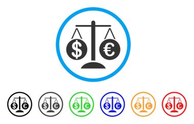 Forex piyasası ölçekler simgesi yuvarlak