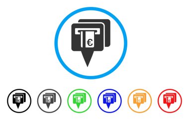 Euro Atm işaretçiler yuvarlak simge