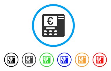 Euro Atm yuvarlak simge