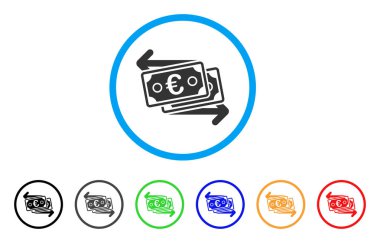 Euro banknot Değiştir simgesini yuvarlak