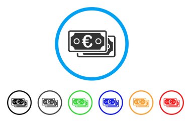 Euro banknot yuvarlak simge