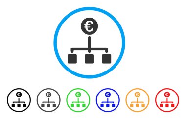 Euro nakit akışı yuvarlak simge