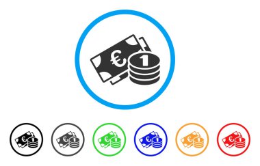 Euro nakit yuvarlak simge