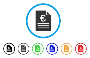 Euro belge yuvarlak simgesi