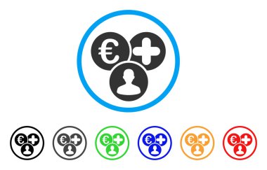 Euro tıbbi masraflar yuvarlak simge