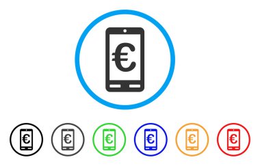 Euro hareket eden banka simgesi yuvarlak