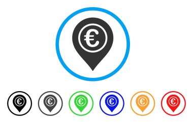 Euro işaretçi yuvarlak simgesi