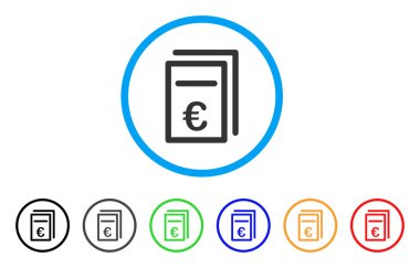 Euro fiyat yuvarlak simge Makaleler