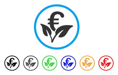 Euro başlangıç Filiz yuvarlak simge