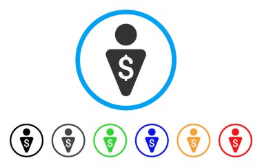 Bankacı yuvarlak simge