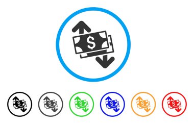 Banknot harcama yuvarlak simge