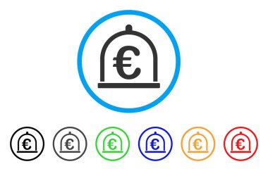 Euro depolama yuvarlak simge