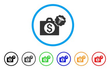 Tıbbi iş yuvarlak simge