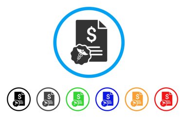 Tıbbi fatura yuvarlak simge