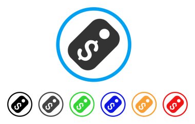 Fiyat etiketi yuvarlak simge