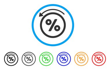 İndirim yüzde yuvarlak simge