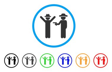 Beyefendi suç yuvarlak simge