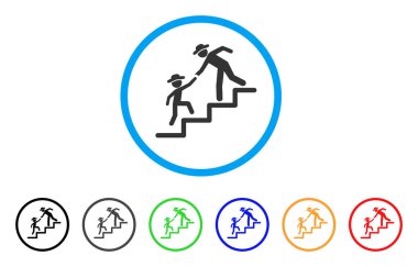 Beyefendi eğitim adımları yuvarlak simgesini