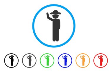 Beyefendi otostop yuvarlak simge