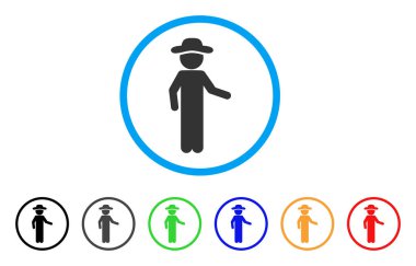 Beyefendi davet yuvarlak simge