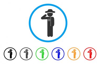 Beyefendi memur simgesi yuvarlak