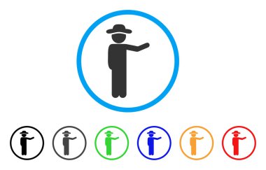 Beyefendi yuvarlak simge göster