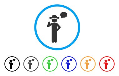 Beyefendi konuşma yuvarlak simge