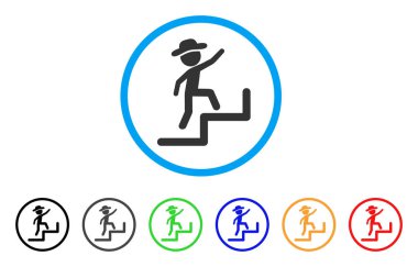 Beyefendi adımları yukarıda simge yuvarlak