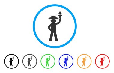 Özgürlük Meşalesi yuvarlak simge beyle